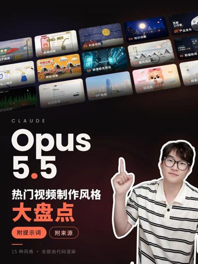 Opus 5.5 热门视频制作风格大盘点（附提示词/来源） 封面